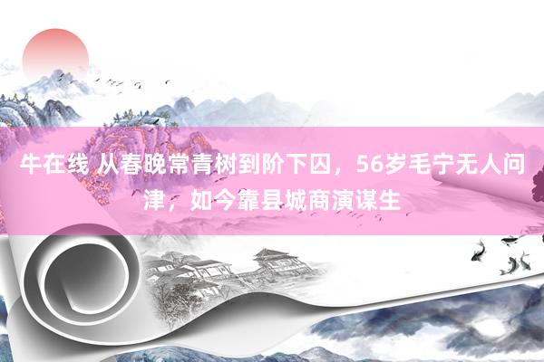 牛在线 从春晚常青树到阶下囚，56岁毛宁无人问津，如今靠县城商演谋生