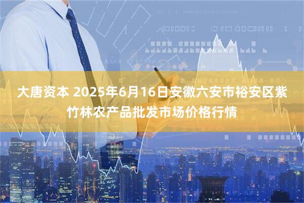 大唐资本 2025年6月16日安徽六安市裕安区紫竹林农产品批发市场价格行情